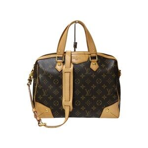 Louis Vuitton Retiro Monogram Handbag Shoulder Bag Brown